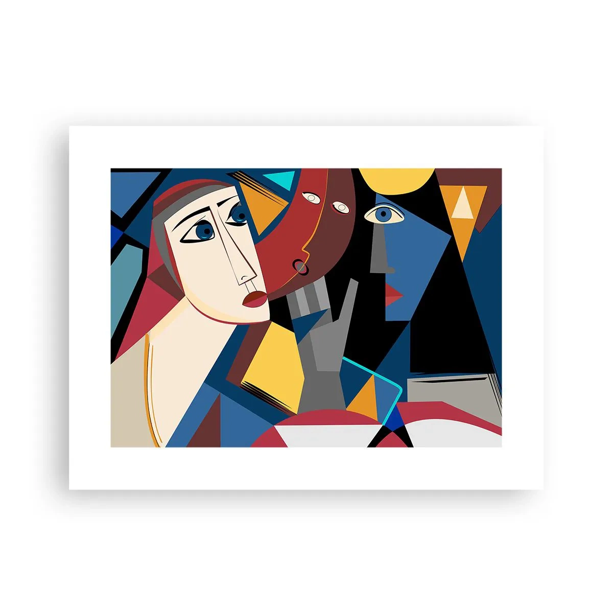 Poster - Gespräch zwischen Kubisten - 40x30 cm