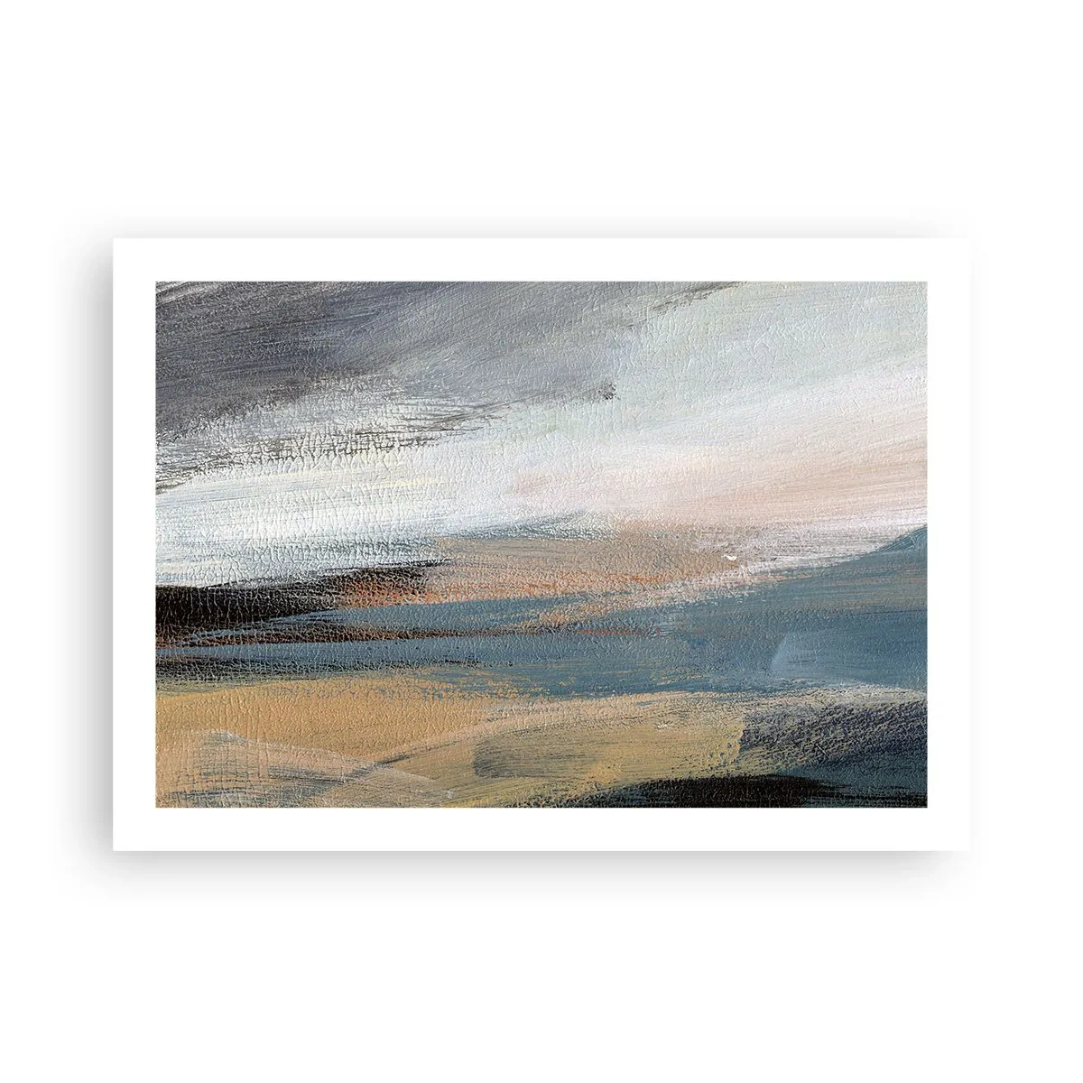 Poster - Abstraktion: nördliche Landschaft - 70x50 cm
