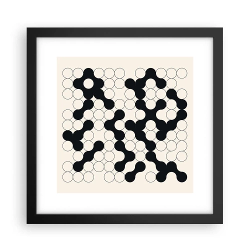 Poster in einem schwarzem Rahmen - Chinesisches Spiel – Variation - 30x30 cm