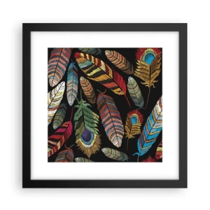 Poster in einem schwarzem Rahmen - Der Vogelkarneval - 30x30 cm