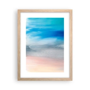 Poster in einem Rahmen aus heller Eiche - Elemente: Luft - 30x40 cm