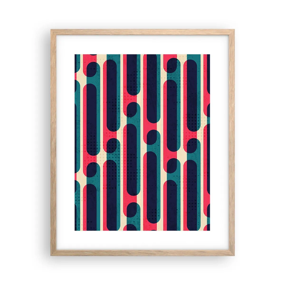 Poster in einem Rahmen aus heller Eiche - In die Tiefe und vorwärts - 40x50 cm