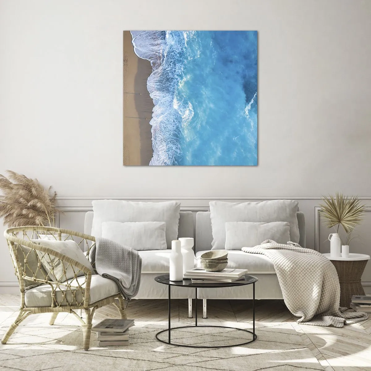 Glasbild - Bild auf glas - Die Kraft des Blaus - 70x70 cm