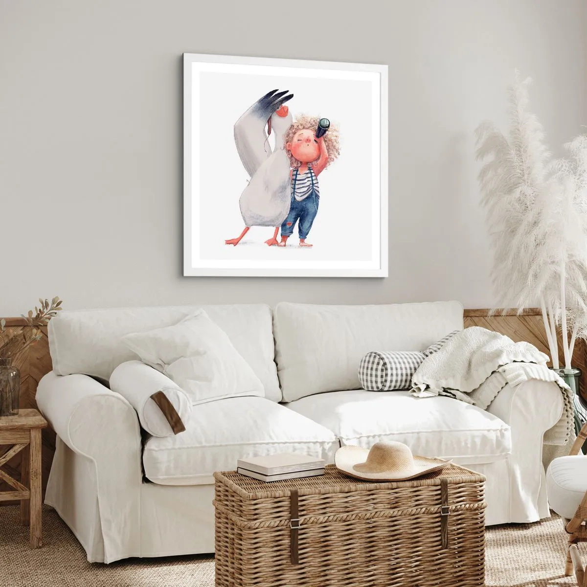 Poster in einem weißen Rahmen - Toller Reiseplan - 30x30 cm