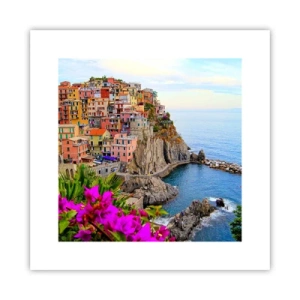 Poster - Lachende Stadt - 30x30 cm