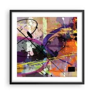 Poster in einem schwarzem Rahmen - Du kannst geradeaus oder umhergehen - 50x50 cm