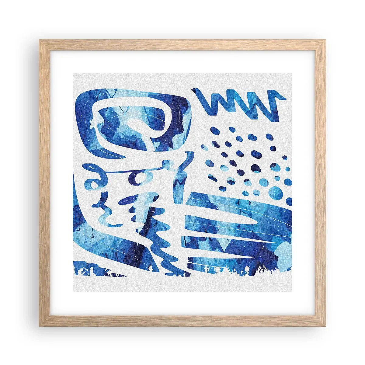 Poster in einem Rahmen aus heller Eiche - Zurück zu den Wurzeln - 40x40 cm