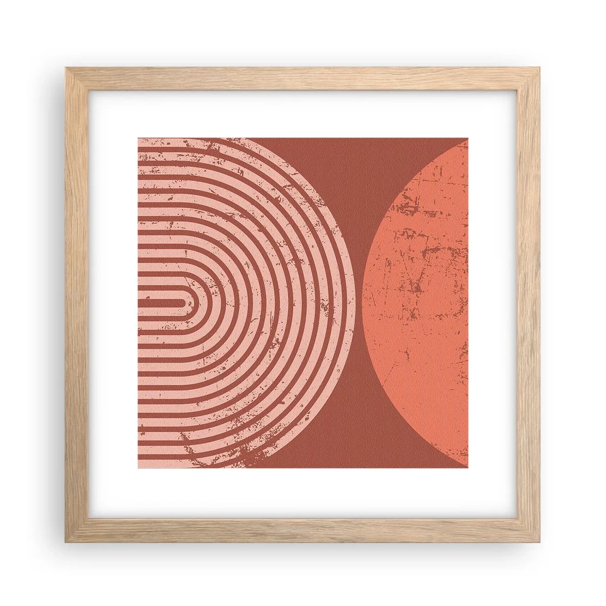 Poster in einem Rahmen aus heller Eiche - Enge Beziehung - 30x30 cm