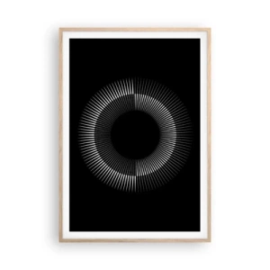 Poster in einem Rahmen aus heller Eiche - Schwarze Sonne - 70x100 cm