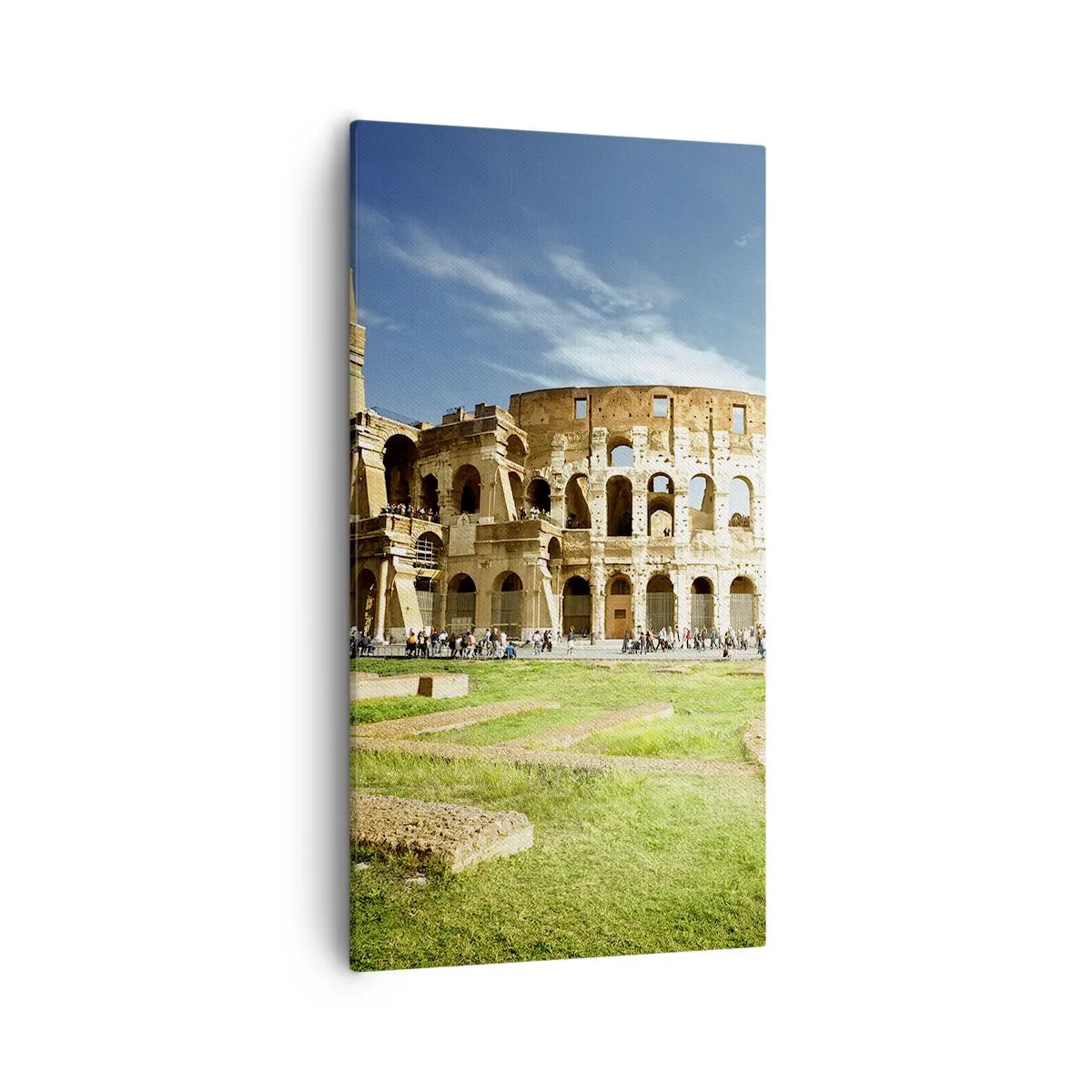 Bild auf Leinwand - Leinwandbild - Wir können immer noch das Knallen der Waffe hören - 55x100 cm