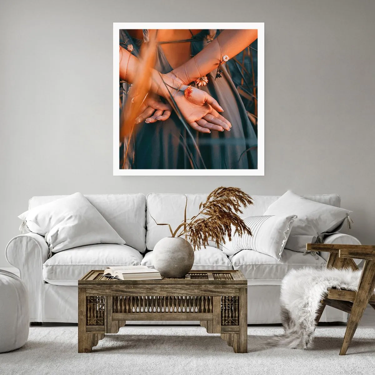 Poster - Verbunden mit der Natur - 30x30 cm