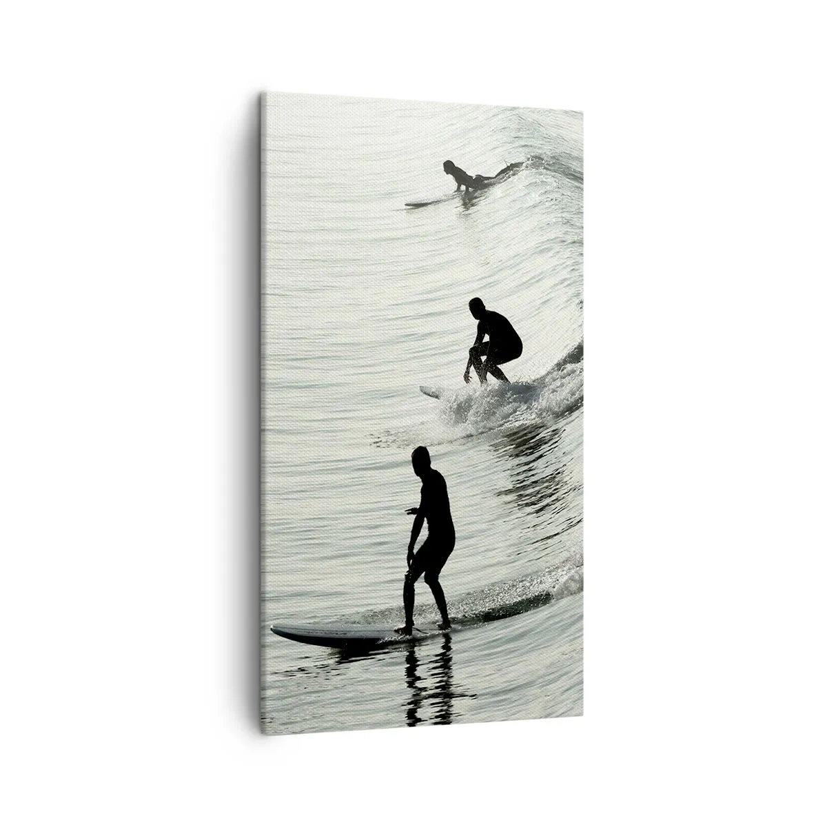 Bild auf Leinwand - Leinwandbild - Gegen die Welle - 45x80 cm