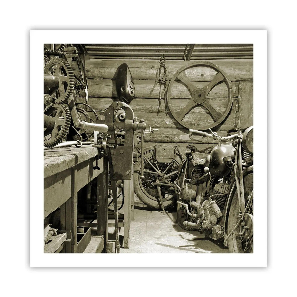 Poster - Im Schuppen von Onkel Władek - 60x60 cm