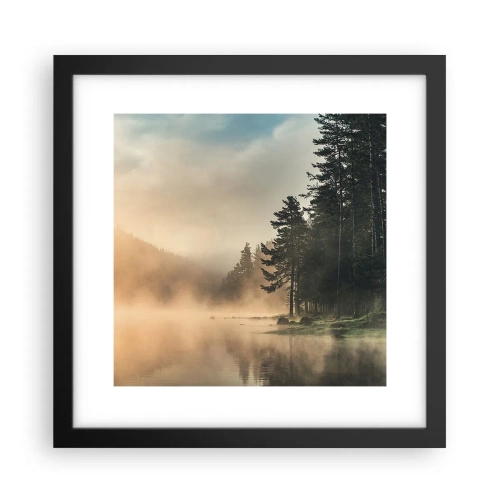 Poster in einem schwarzem Rahmen - Die Geburt des Tages - 30x30 cm