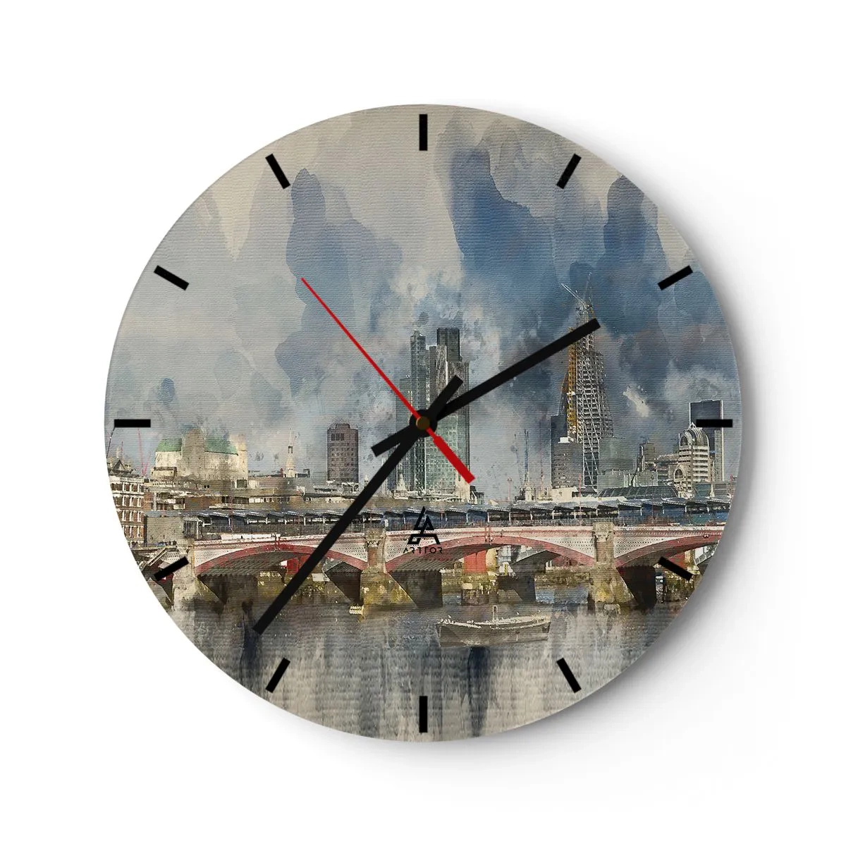 Wanduhr - Glasuhr - London in seiner ganzen Pracht - 40x40 cm