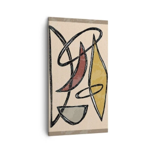 Bild auf Leinwand - Leinwandbild - Komposition – Bögen und Ovale - 45x80 cm