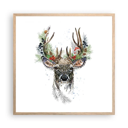 Poster in einem Rahmen aus heller Eiche - Im festlichen Gewand - 60x60 cm