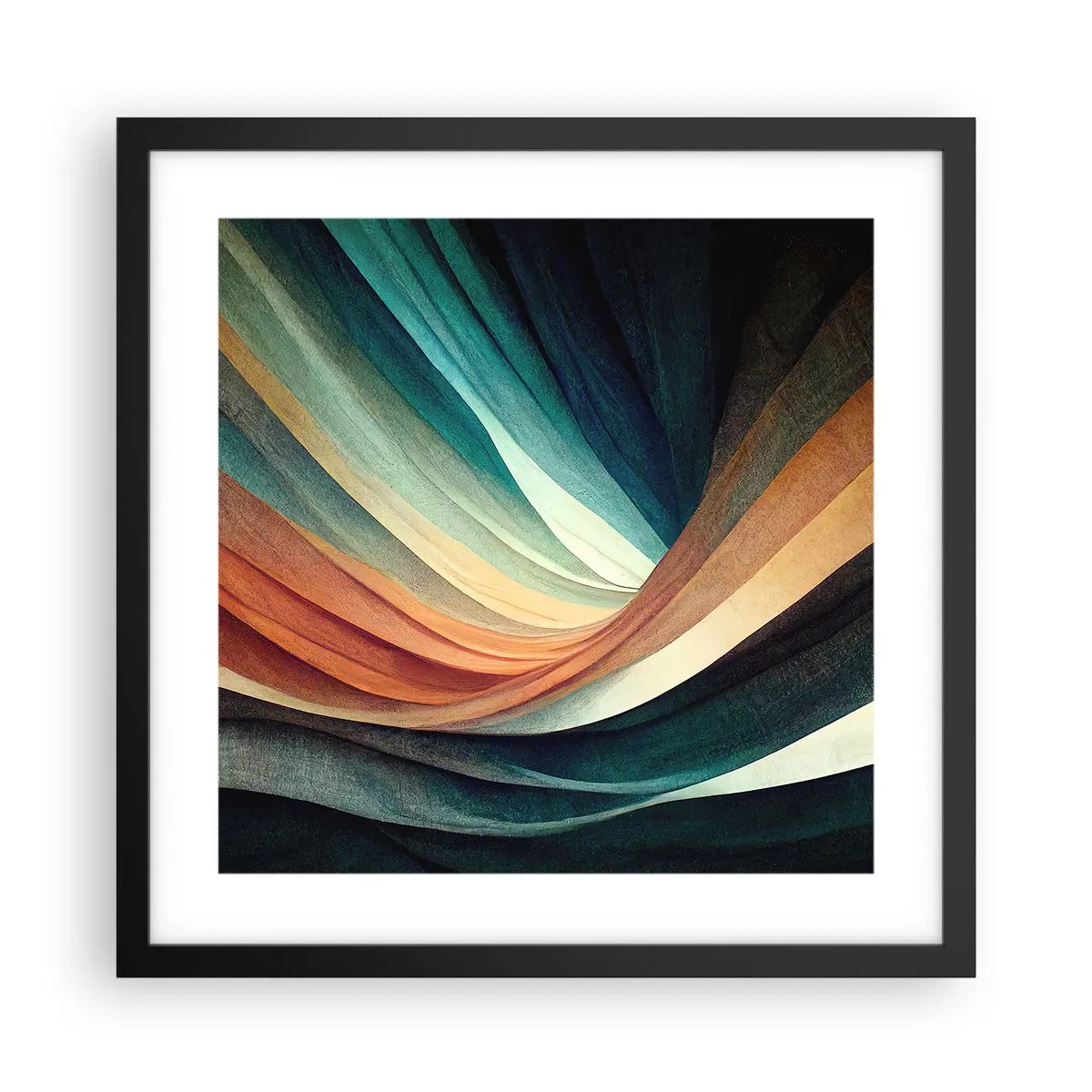 Poster in einem schwarzem Rahmen - Aus Farben gewebt - 40x40 cm