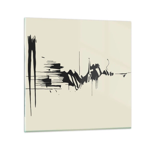 Glasbild - Bild auf glas - Hastige Abstraktion - 70x70 cm