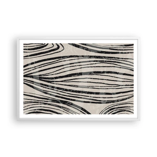 Poster in einem weißen Rahmen - Linienpool - 91x61 cm