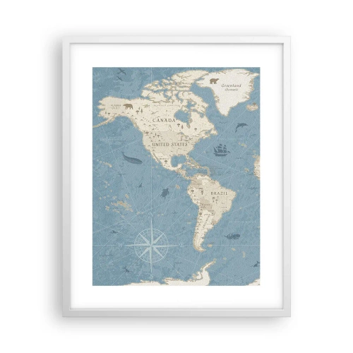 Poster in einem weißen Rahmen - Die Welt liegt zum Greifen nah - 40x50 cm