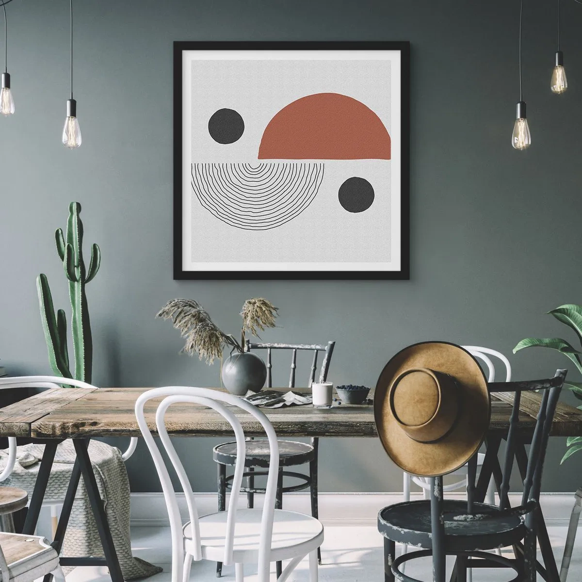 Poster in einem schwarzem Rahmen - Perfektion des Rades - 40x40 cm