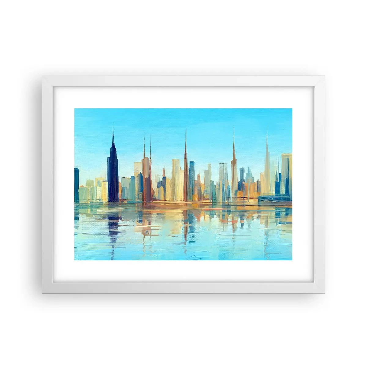 Poster in einem weißen Rahmen - Sonnige Metropole - 40x30 cm