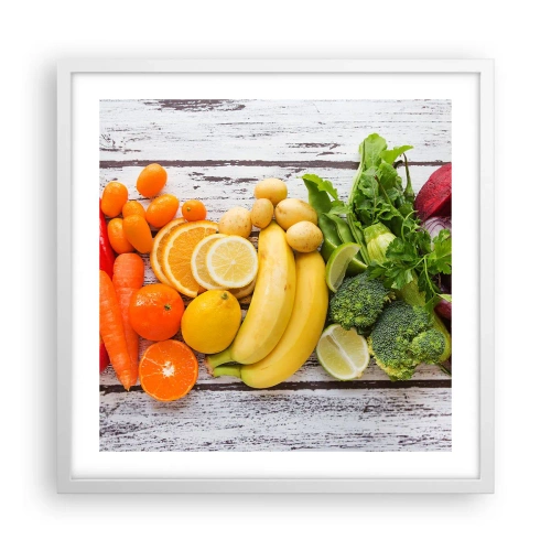 Poster in einem weißen Rahmen - Es ist nicht genug? - 50x50 cm