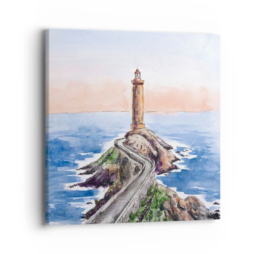 Bild auf Leinwand - Leinwandbild - Dem Meer zugewandt - 40x40 cm