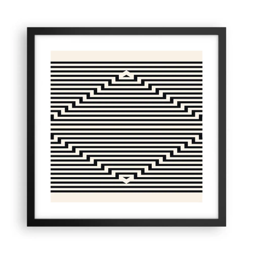 Poster in einem schwarzem Rahmen - Geometrische Illusion - 40x40 cm