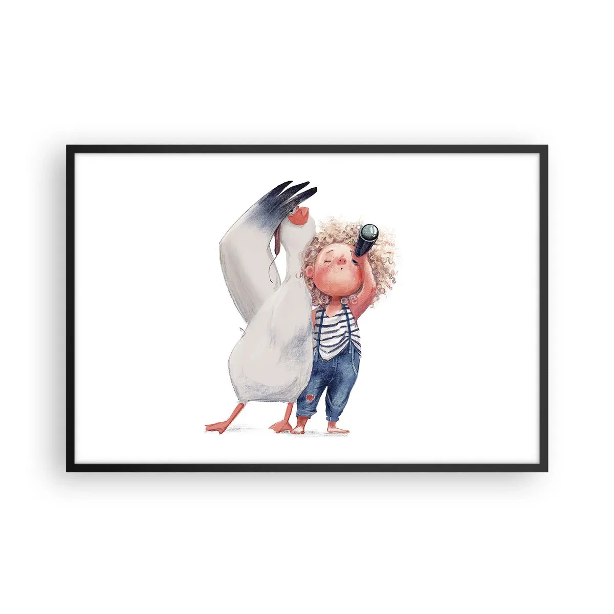 Poster in einem schwarzem Rahmen - Toller Reiseplan - 91x61 cm