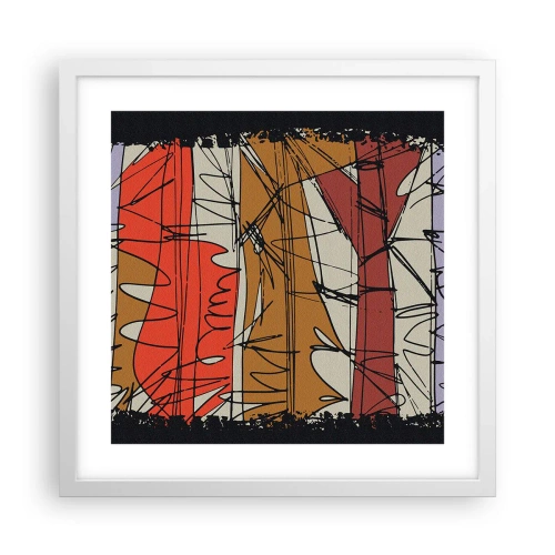 Poster in einem weißen Rahmen - Spontane Komposition - 40x40 cm