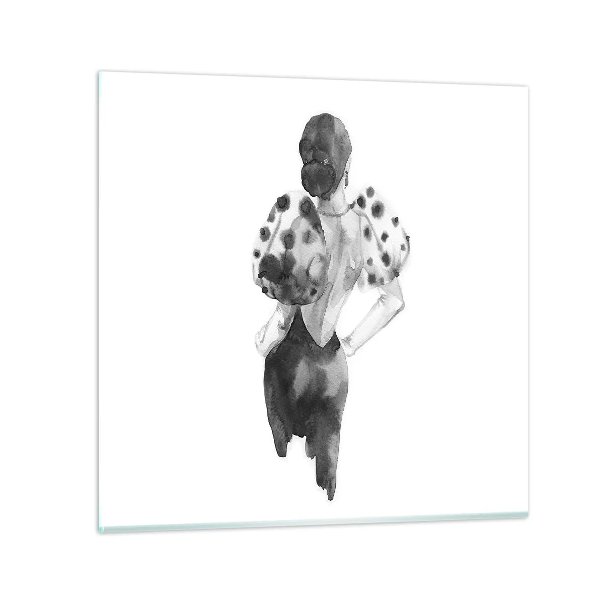 Glasbild - Bild auf glas - Sie ging direkt vorbei - 70x70 cm