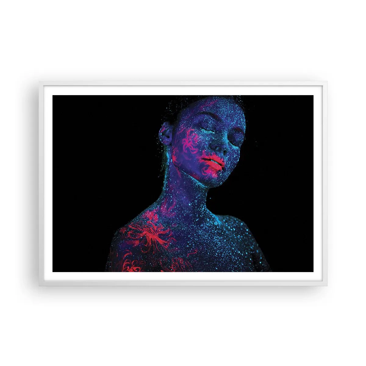 Poster in einem weißen Rahmen - Im Sternenstaub - 100x70 cm