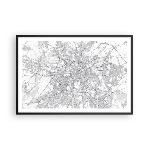 Poster in einem schwarzem Rahmen - Berliner Blume - 91x61 cm