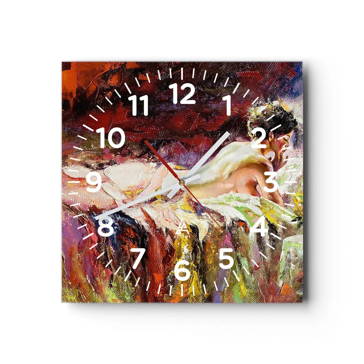 Wanduhr - Glasuhr - Venus in Gedanken - 40x40 cm