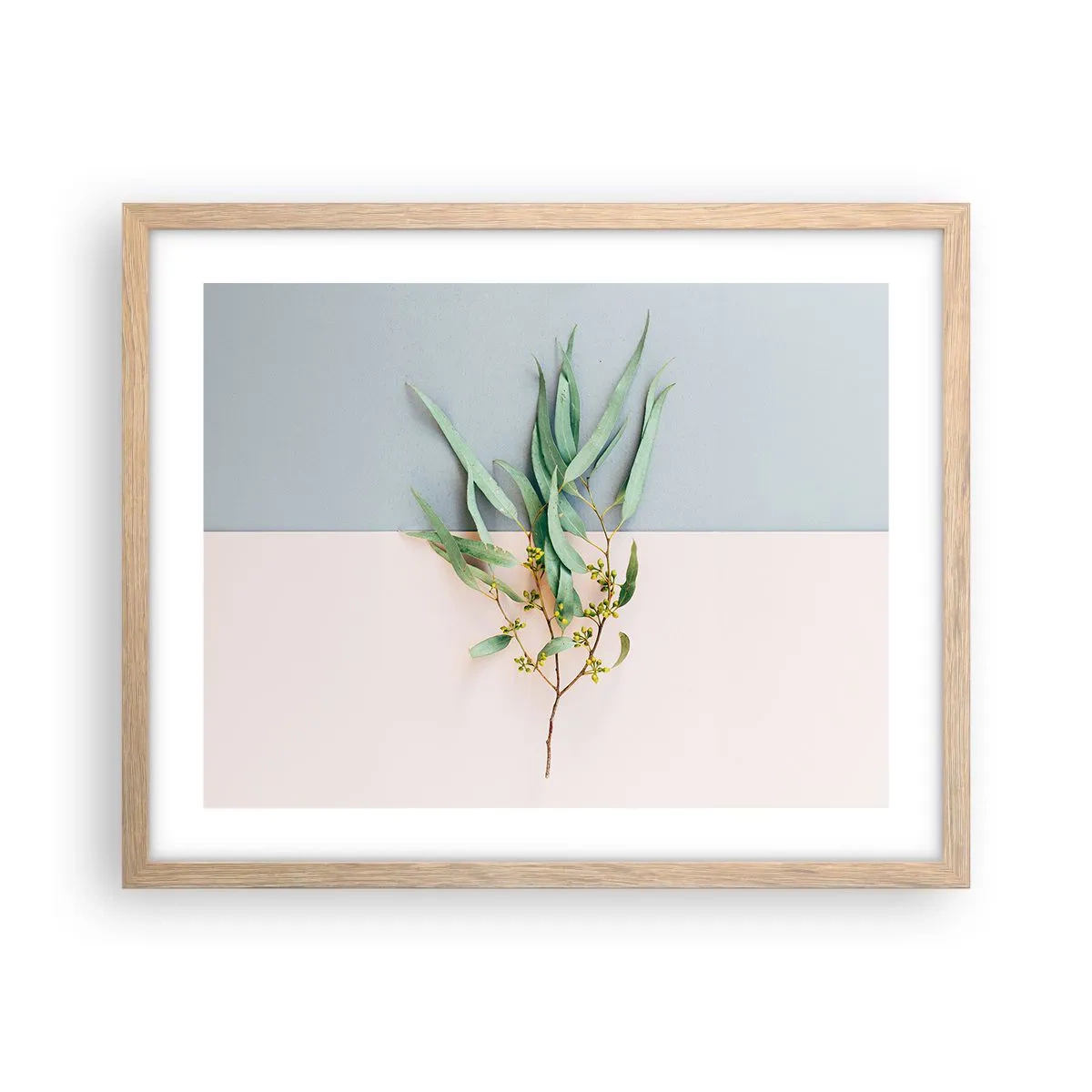 Poster in einem Rahmen aus heller Eiche - Pastellige Subtilität - 50x40 cm