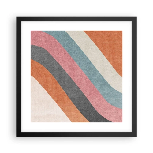 Poster in einem schwarzem Rahmen - Diagonale Komposition – Bewegung - 40x40 cm