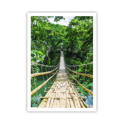 Poster - Monkey Bridge über das Grün - 70x100 cm