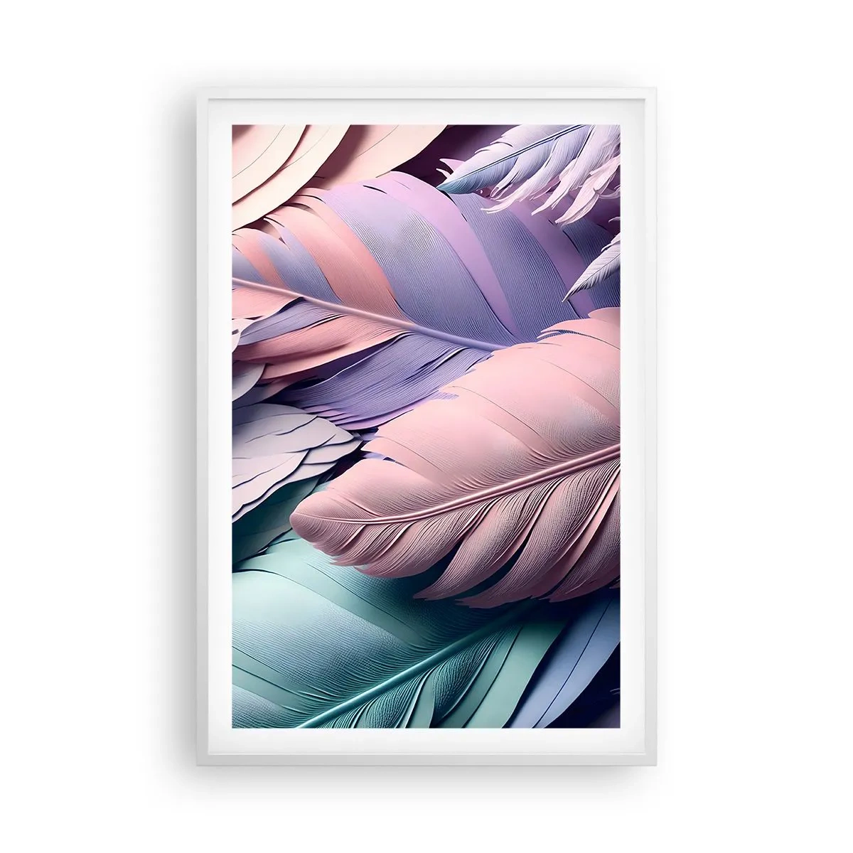 Poster in einem weißen Rahmen - Vogel-Chic - 61x91 cm