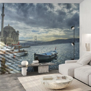 Maßgeschneiderte Fototapete Premium Sand - An der Grenze der Welten - Stadt, Istanbul, Türkei