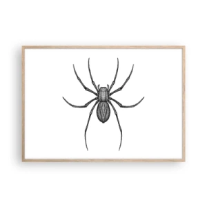 Poster in einem Rahmen aus heller Eiche - Beunruhigende Präzision - 100x70 cm