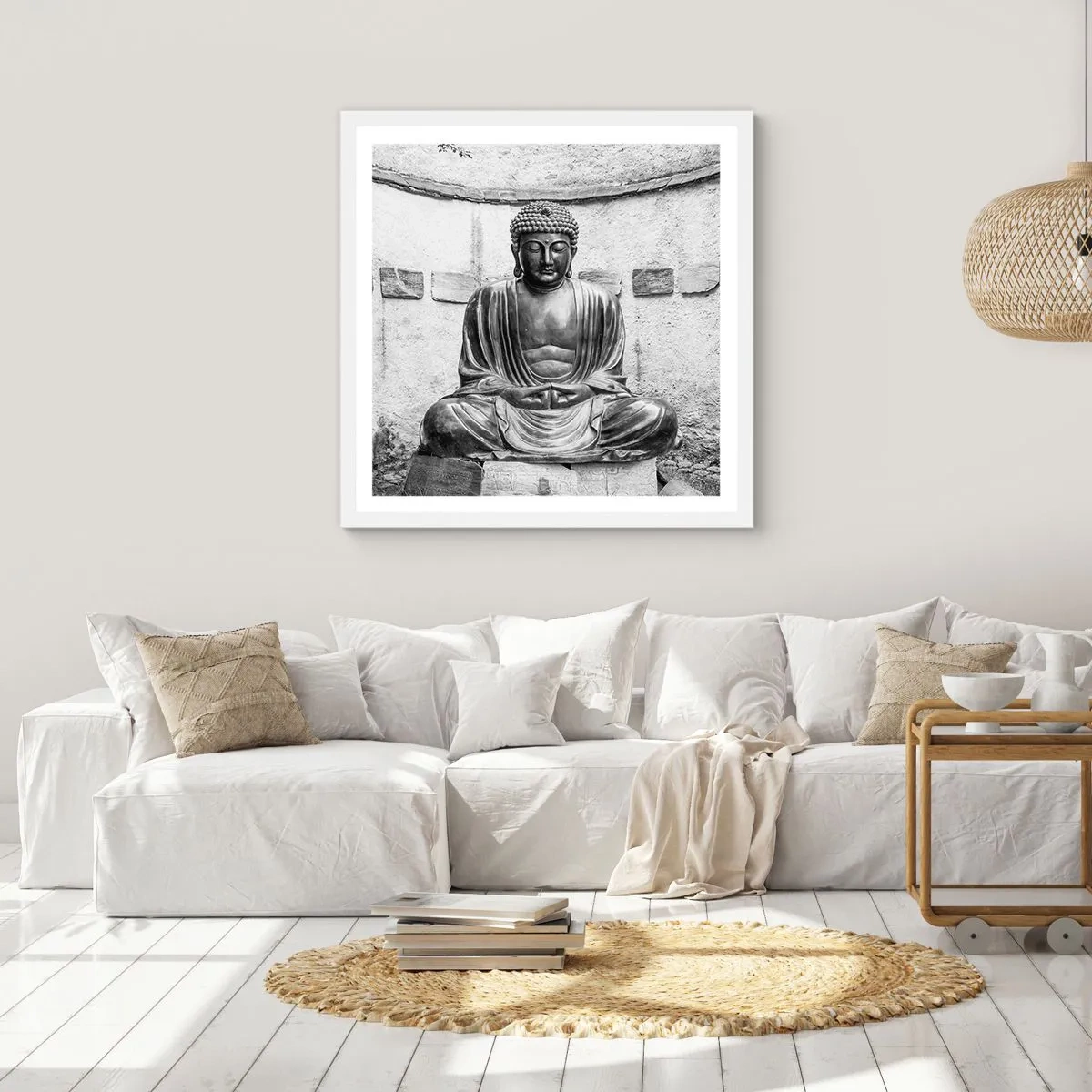 Poster in einem weißen Rahmen - An der Quelle des Friedens - 50x50 cm