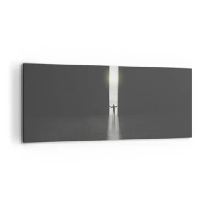 Bild auf Leinwand - Leinwandbild - Ein Schritt in eine strahlende Zukunft - 100x40 cm