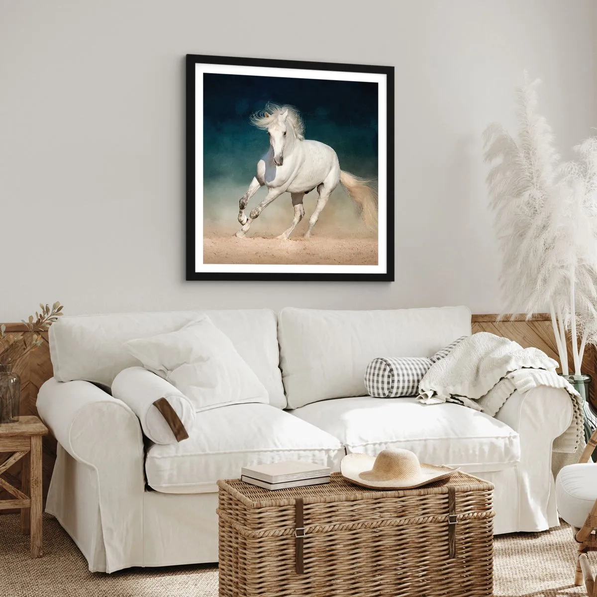 Poster in einem schwarzem Rahmen - Freiheit in ihrem reinen Zustand - 60x60 cm