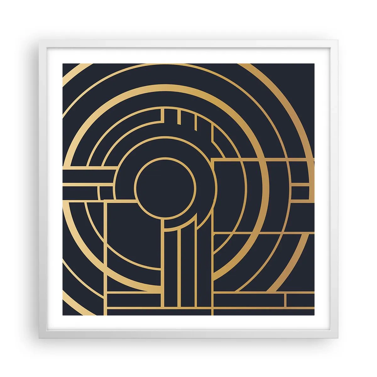 Poster in einem weißen Rahmen - Wendungen der Dinge - 60x60 cm