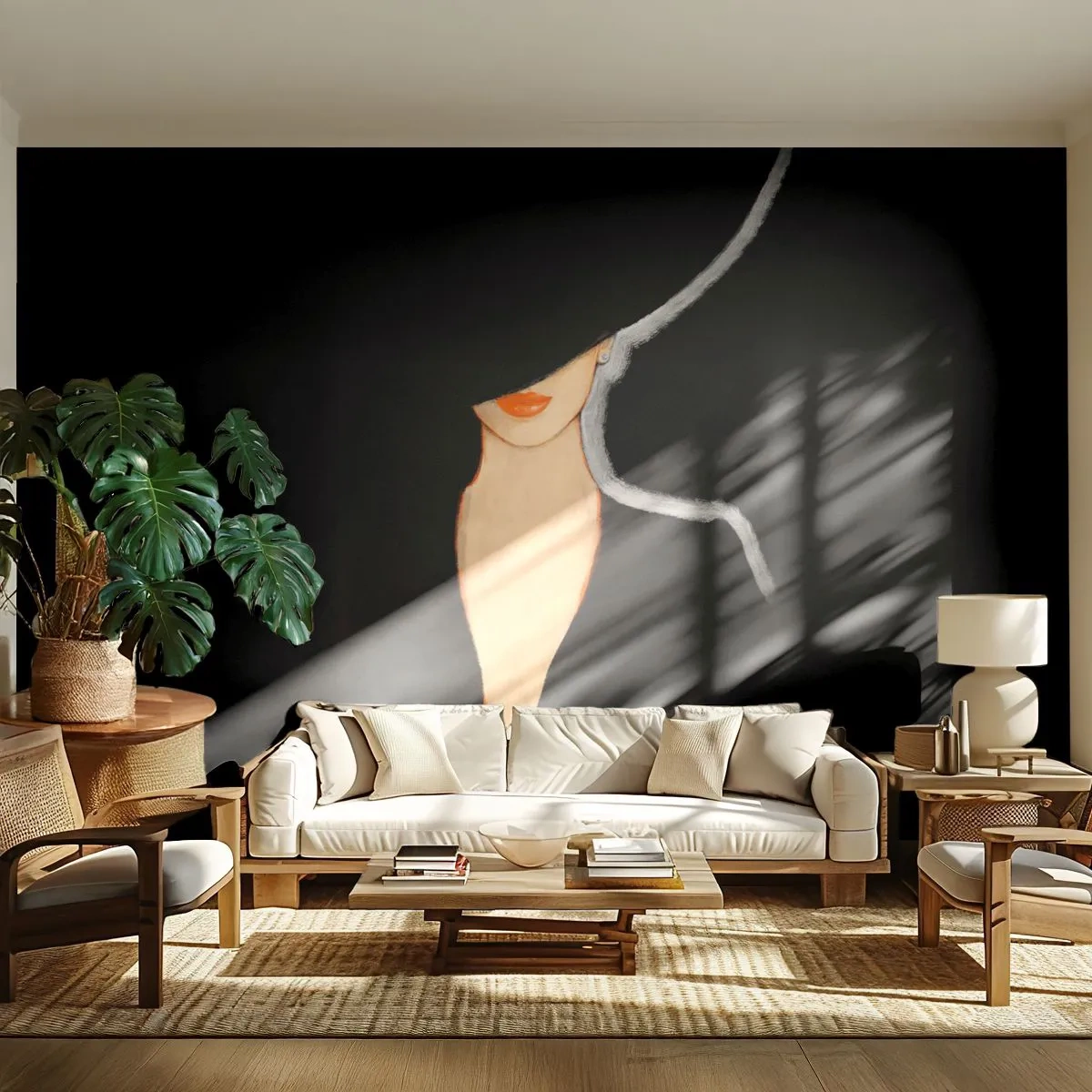 Fototapete Premium Sand - Minimalistische Eleganz - 100x70cm - Eleganz und Stil - Moderne Wanddekoration für Wohnzimmer und Schlafzimmer ARTTOR