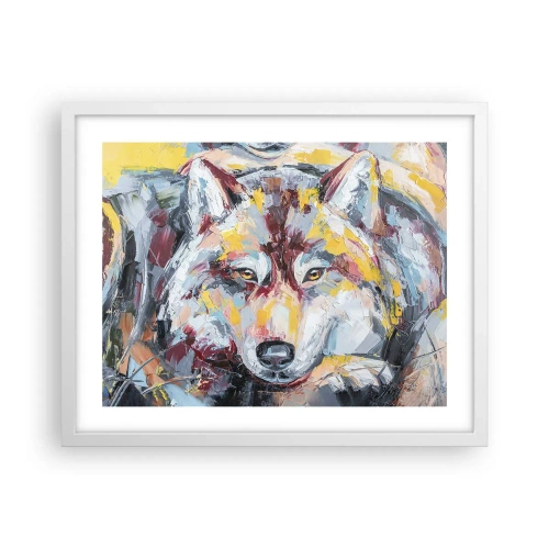 Poster in einem weißen Rahmen - Seelenfrieden unter den Lieben - 50x40 cm