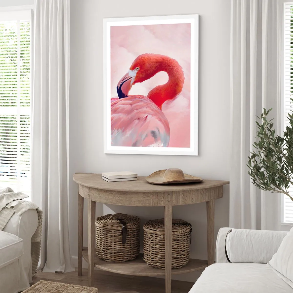 Poster in einem weißen Rahmen - Vogel Schönheit - 70x100 cm