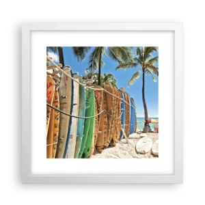 Poster in einem weißen Rahmen - Sonniger Spaß - 30x30 cm